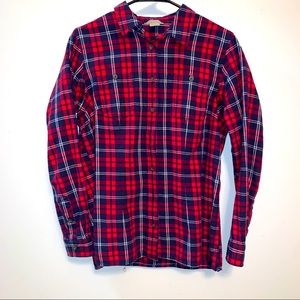 Duluth Trading Company Blue and Red Flannel